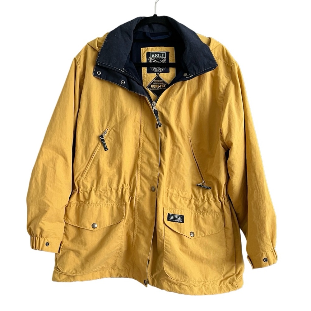 Agile Yellow Gore-Tex Jacket Men Size Medium Winter Ski Water Resistant